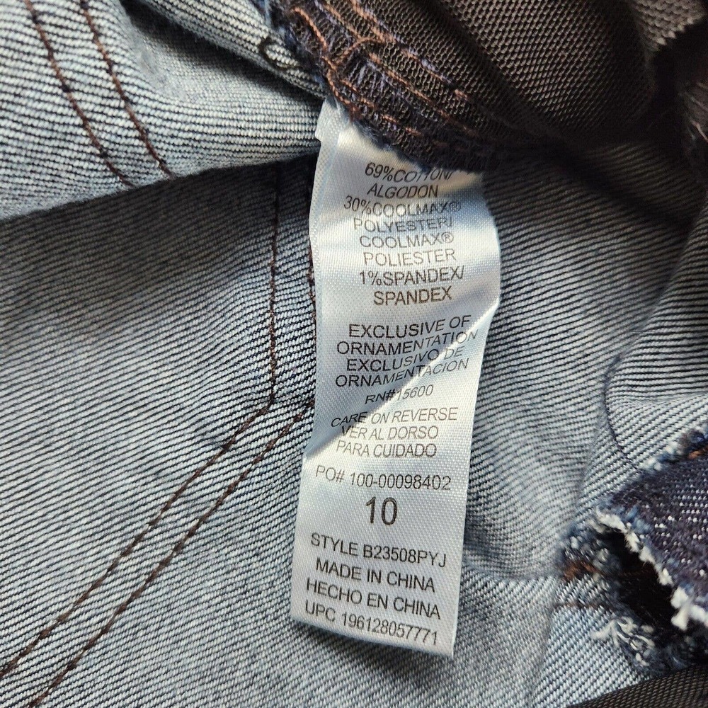 Democracy Absolution Jeans Dark Wash Distressed Stretch Denim Pants Size 10 - Picture 13 of 14